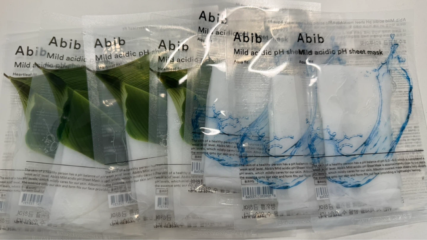Abib Mild Acidic pH Sheet Mask - Aqua Fit (6 packs)