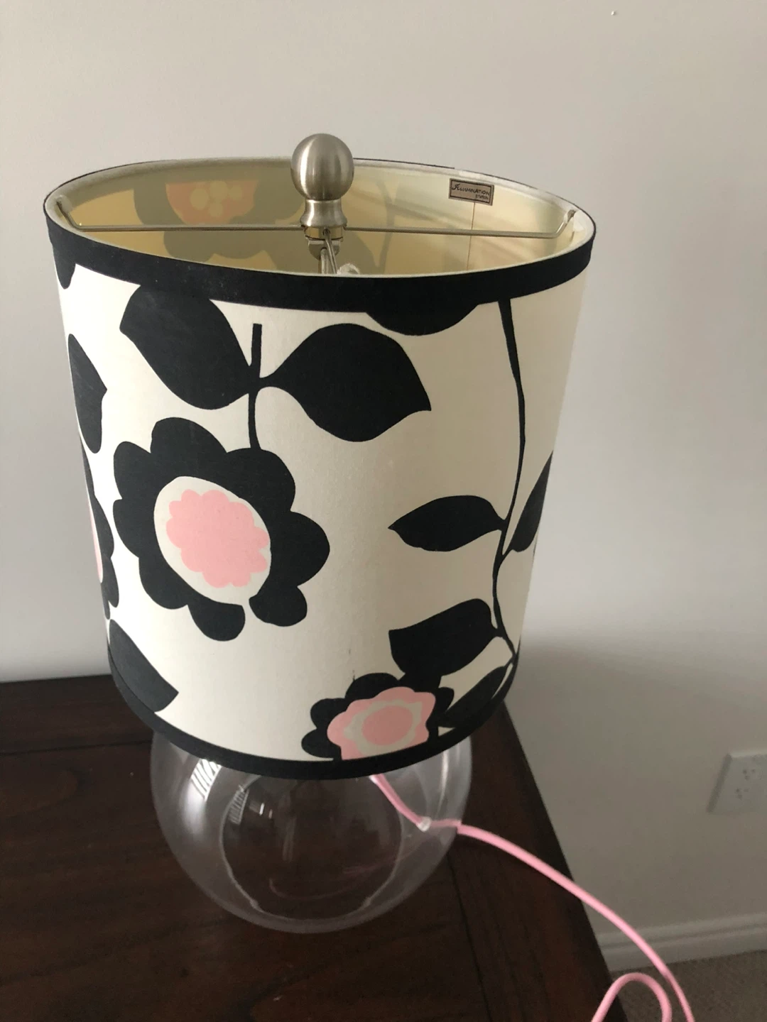 Table Lamp with Floral Shade - photo 2
