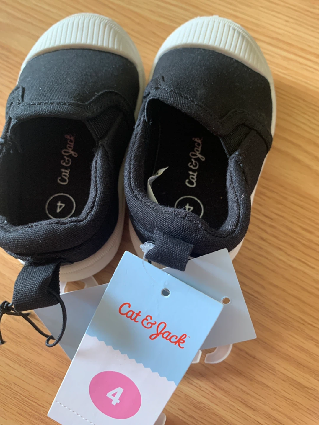 Cat & Jack Black Slip-On Shoes Size 4 - photo 2