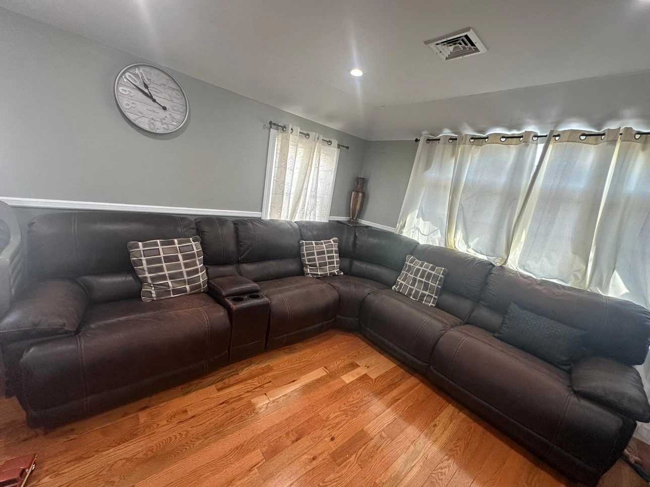 5 L shape Leather Sofa