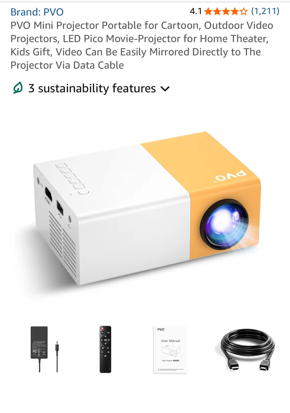 PVO Mini Projector – Like New - photo 2