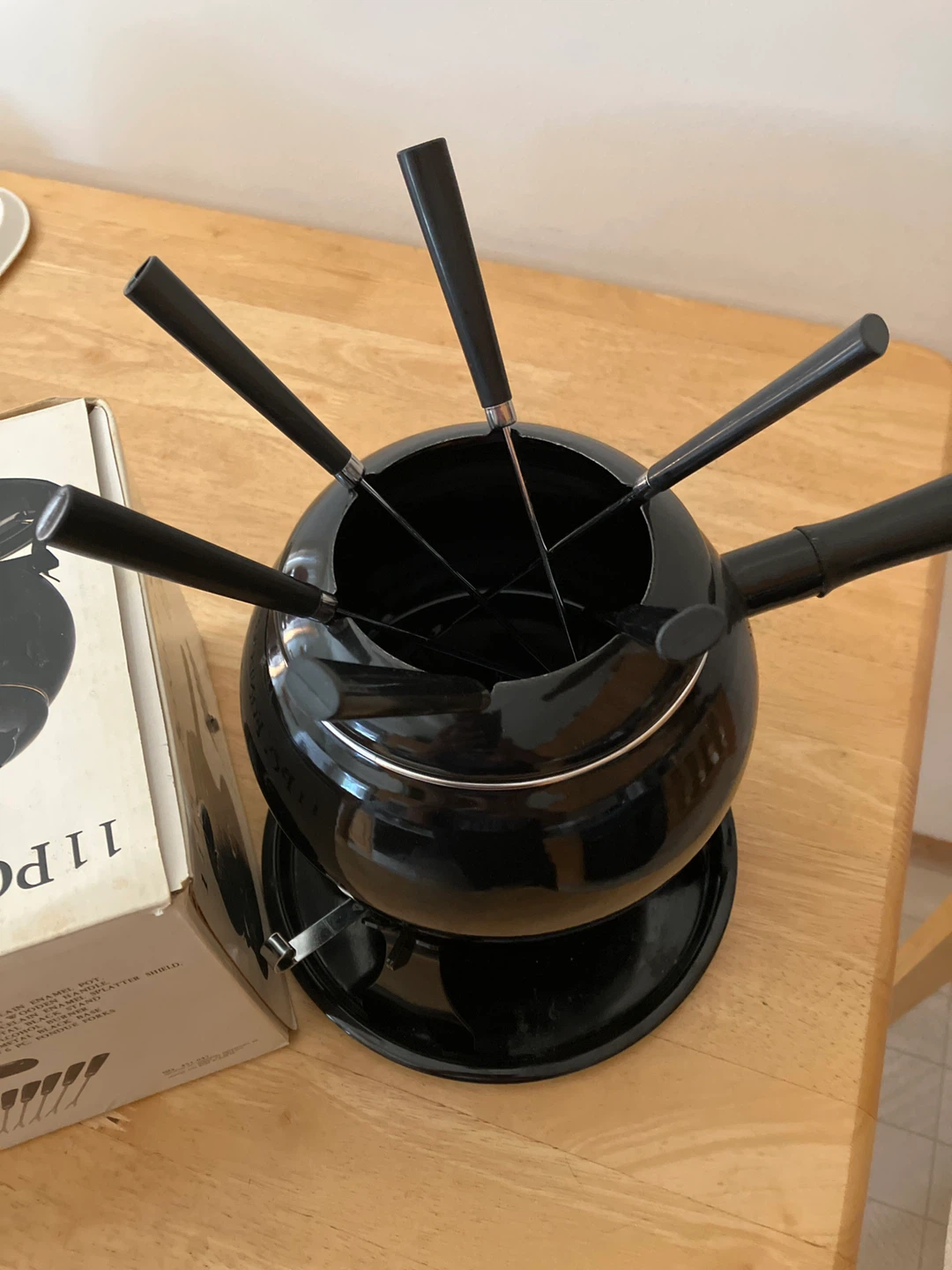 11 Piece Fondue Set - Black - photo 2