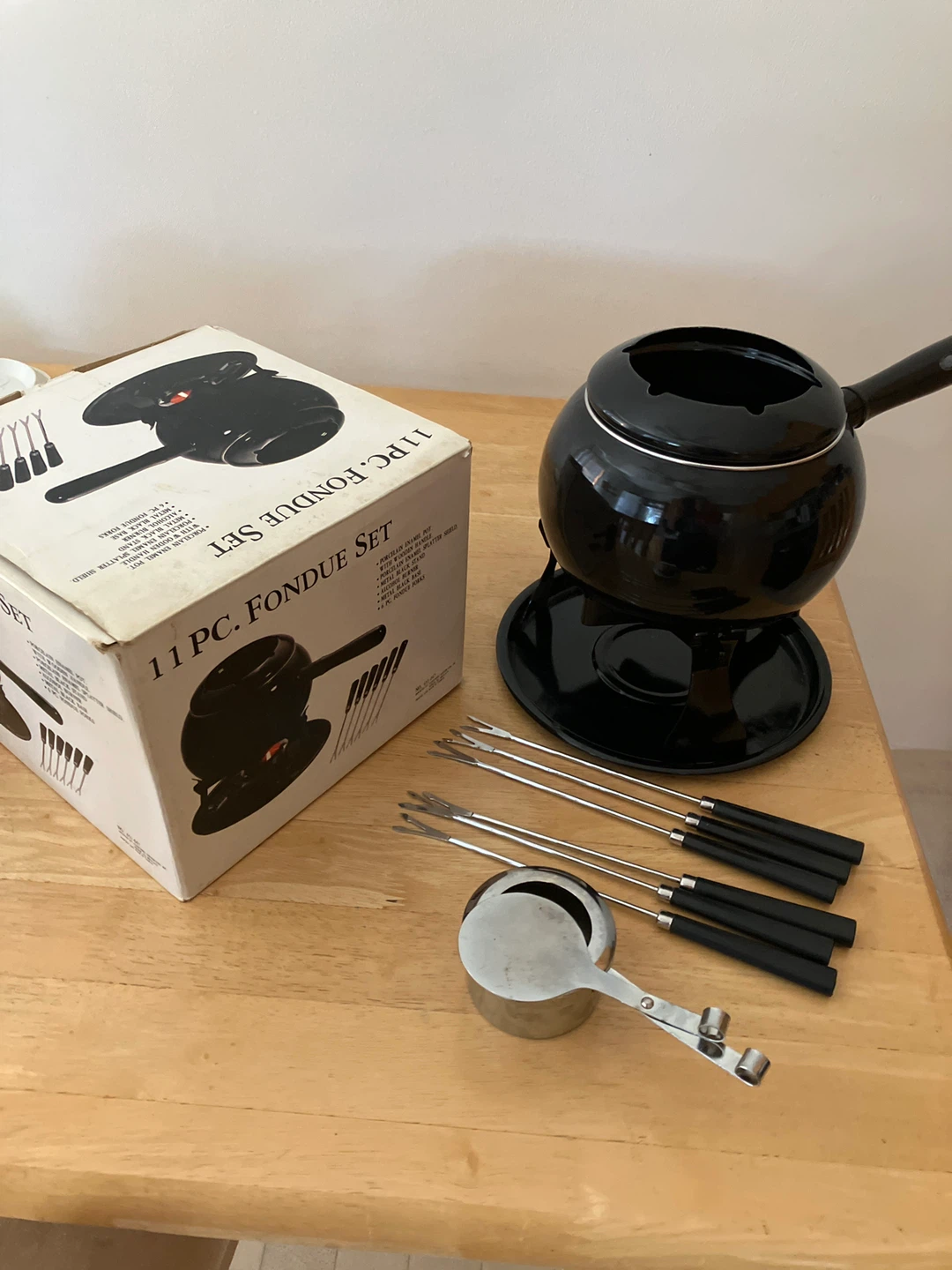 11 Piece Fondue Set - Black - photo 3