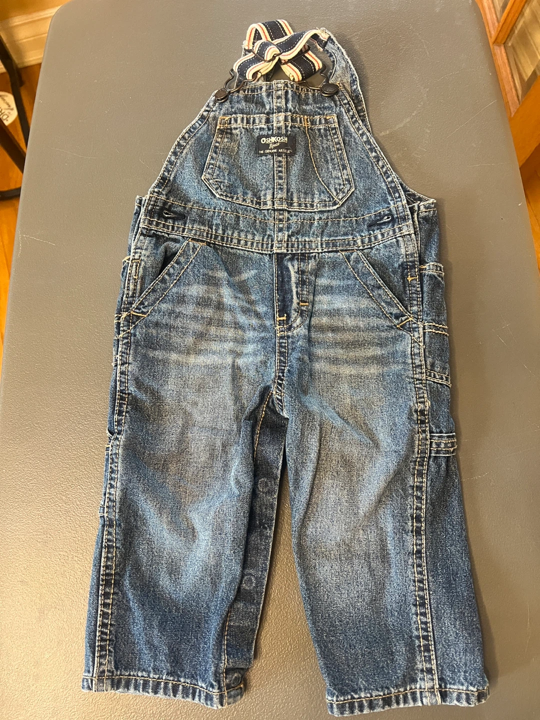 OshKosh B'gosh Denim Overalls - Size 12M