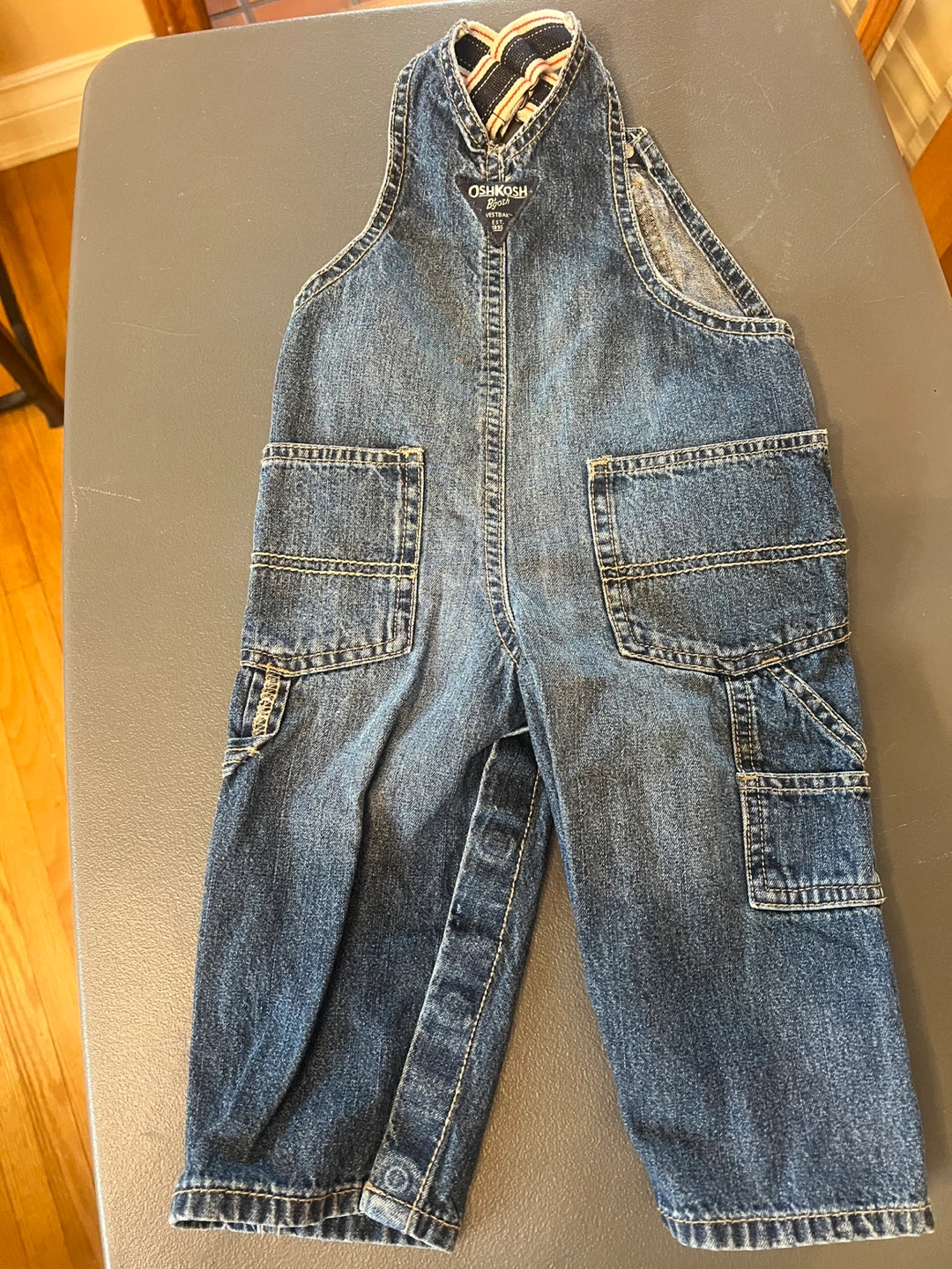 OshKosh B'gosh Denim Overalls - Size 12M - photo 3