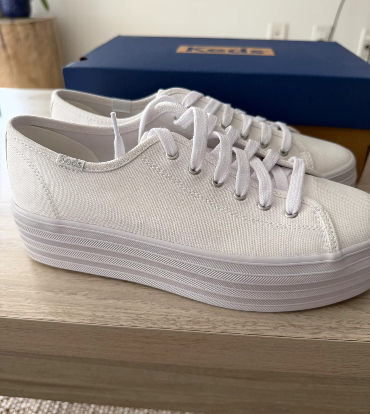 Keds Triple Up Canvas Platform Sneakers - White - photo 3