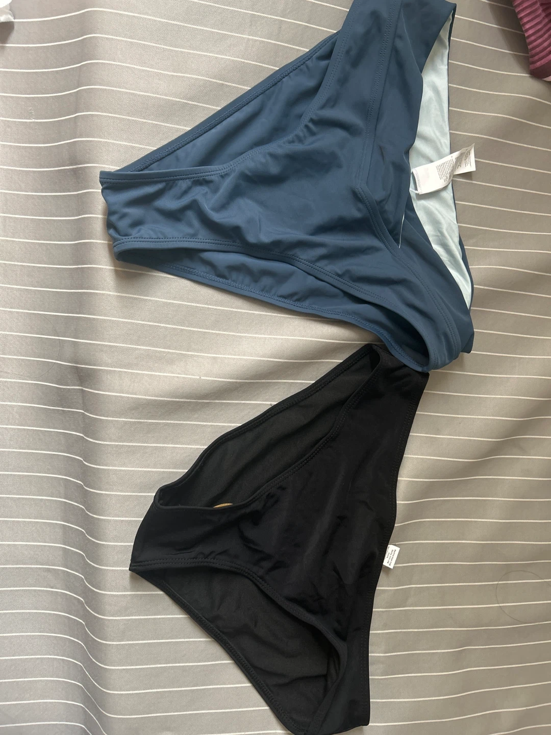 Two Pairs of Women's Bikini Bottoms - Black & Blue