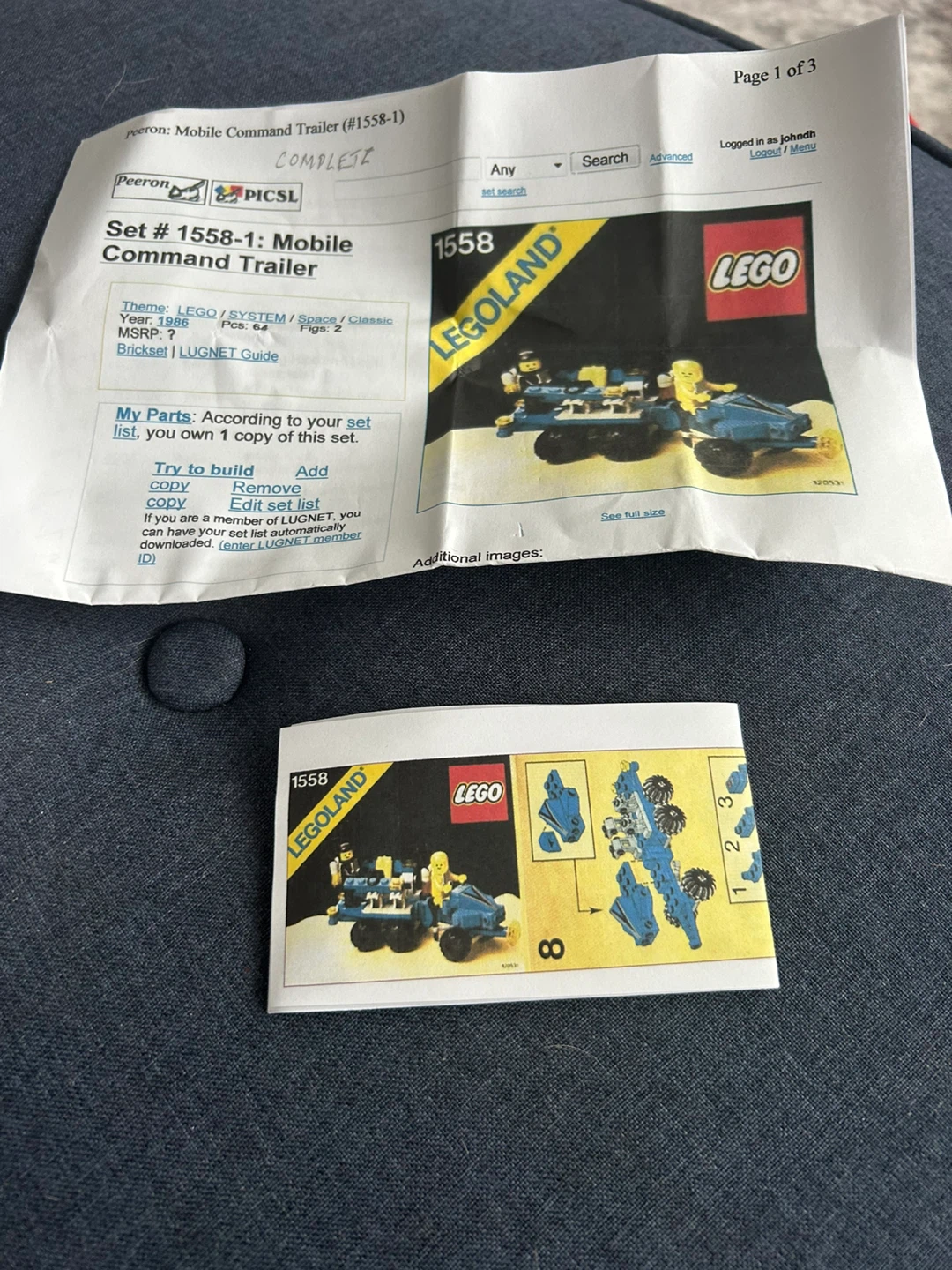 LEGO Set 1558-1 Mobile Command Trailer - photo 2