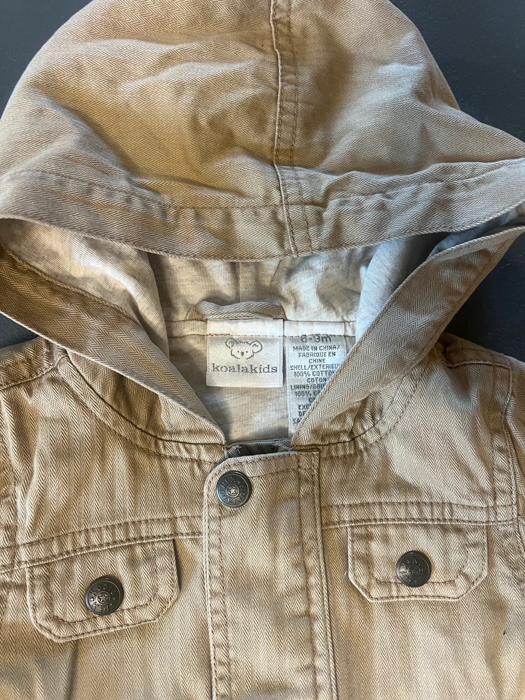 Koala Kids Tan Canvas Hooded Jacket - photo 2