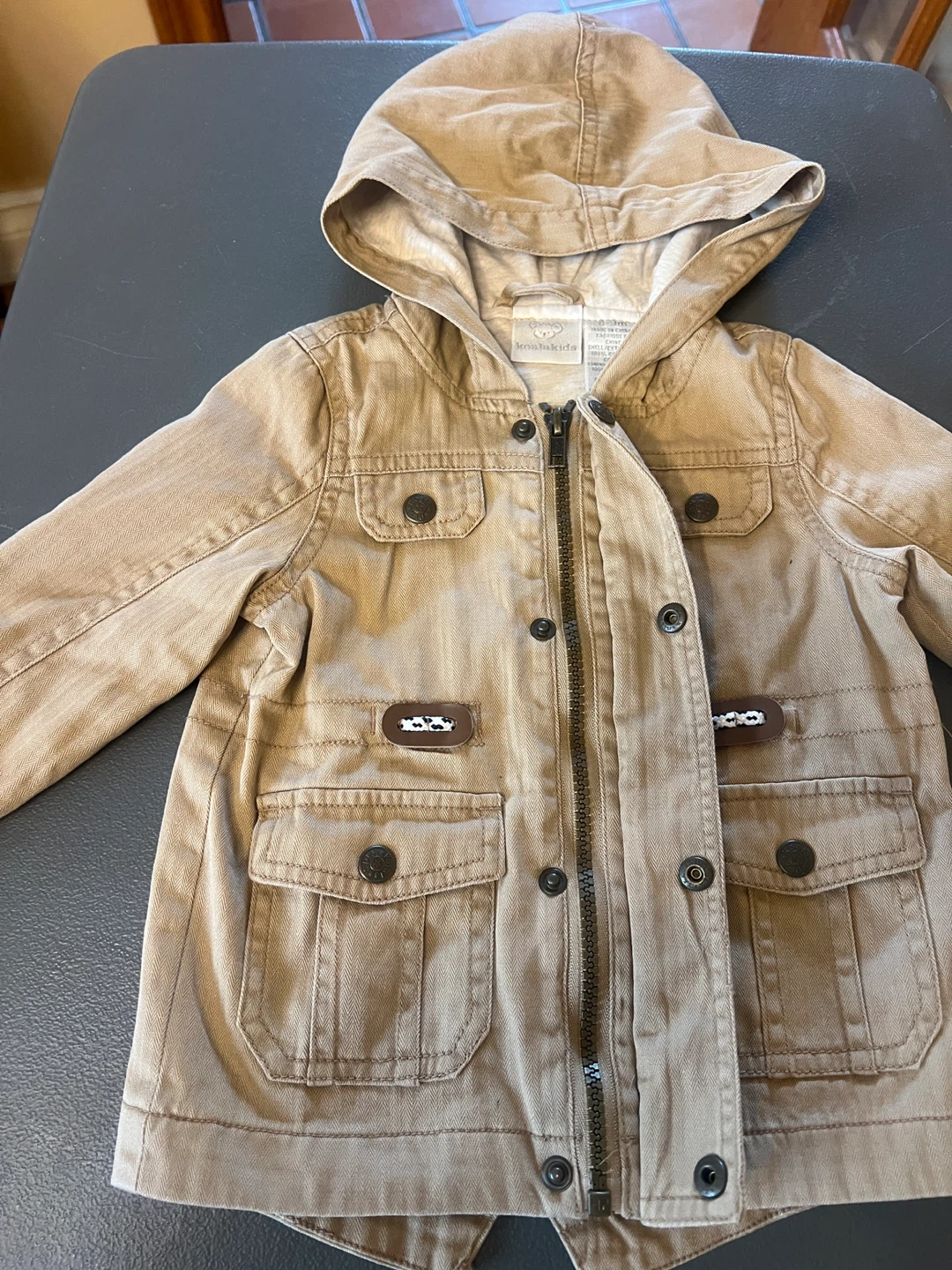 Koala Kids Tan Canvas Hooded Jacket - photo 3