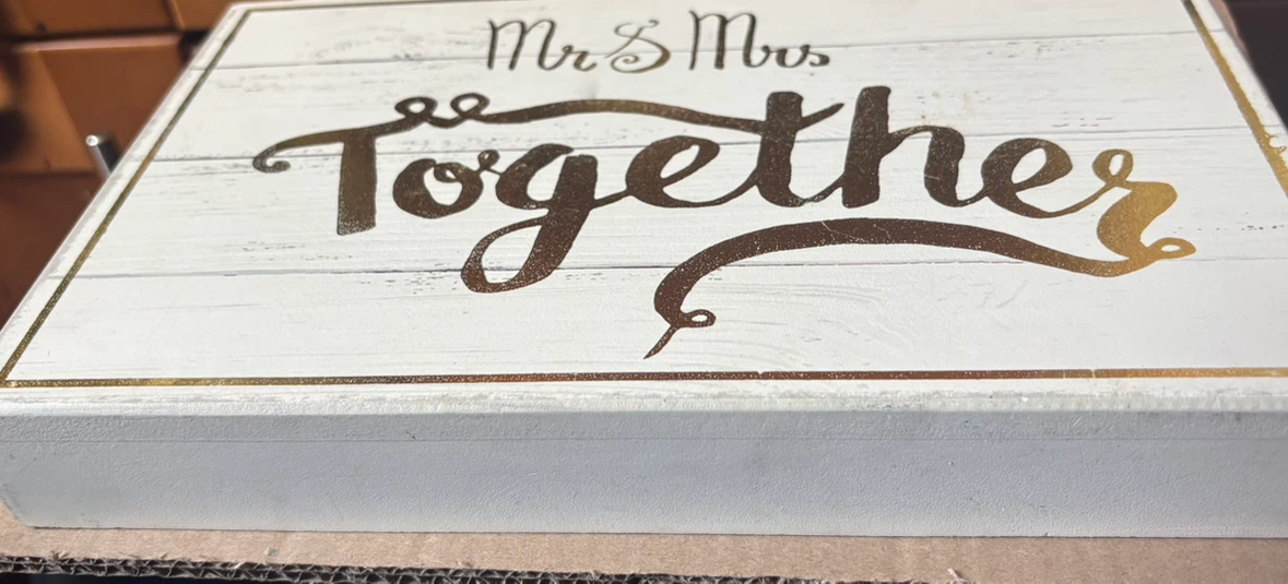 Mrs & Mrs Together Decorative Sign - photo 3