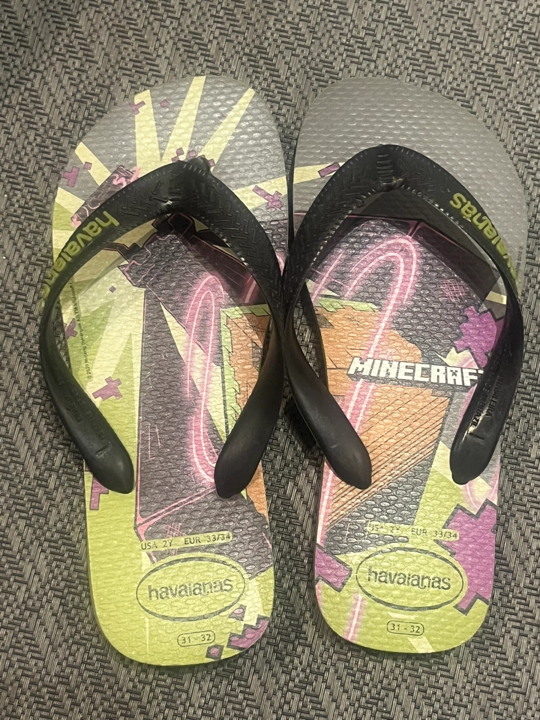 Havaianas Minecraft Flip Flops Size 31-32