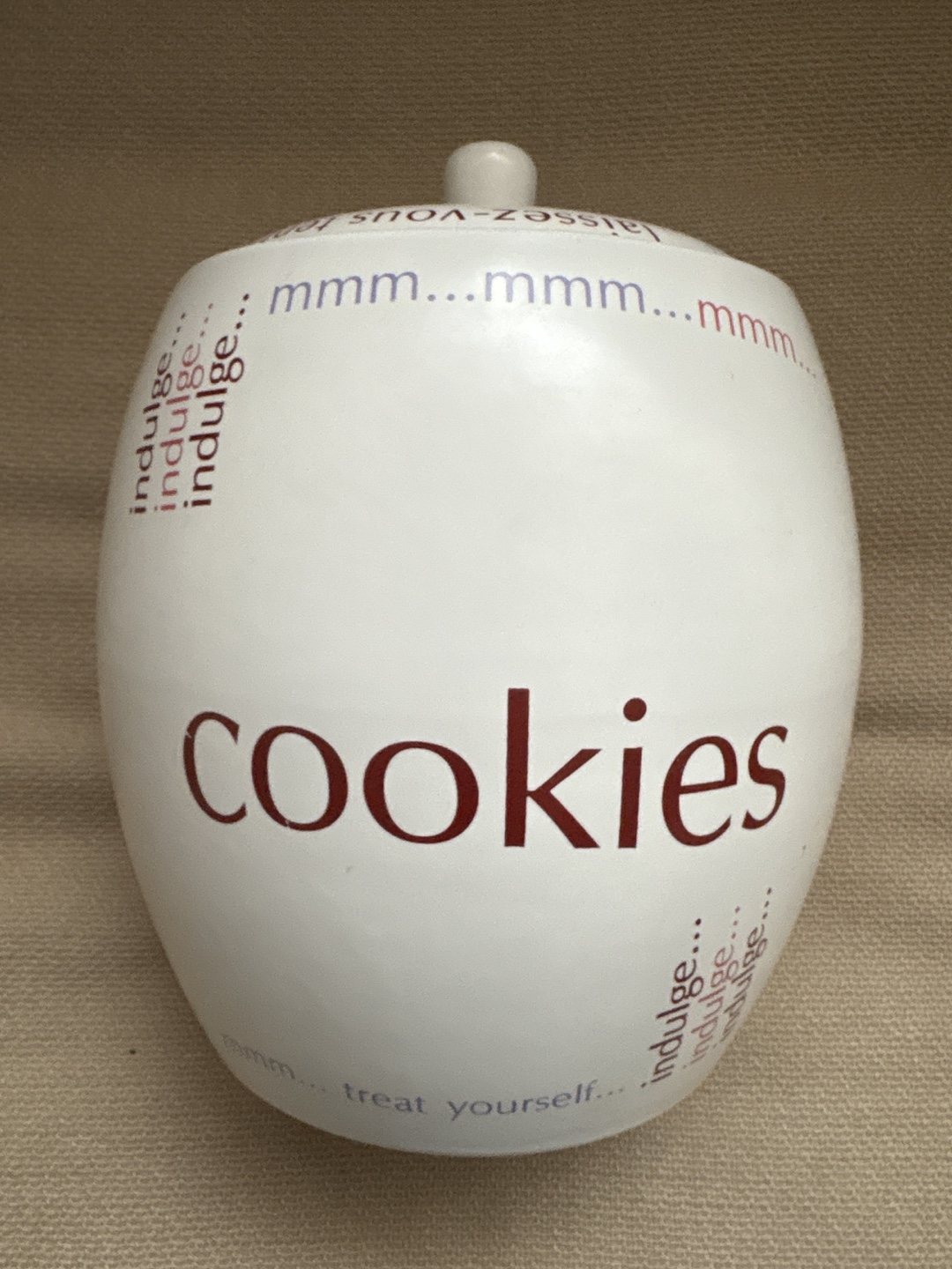 White Ceramic Cookie Jar
