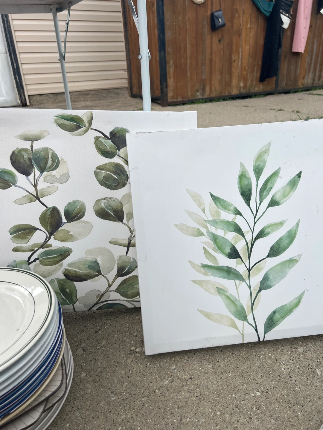 Set of 3 Canvas Wall Art Prints - Botanical Leaves - photo 2