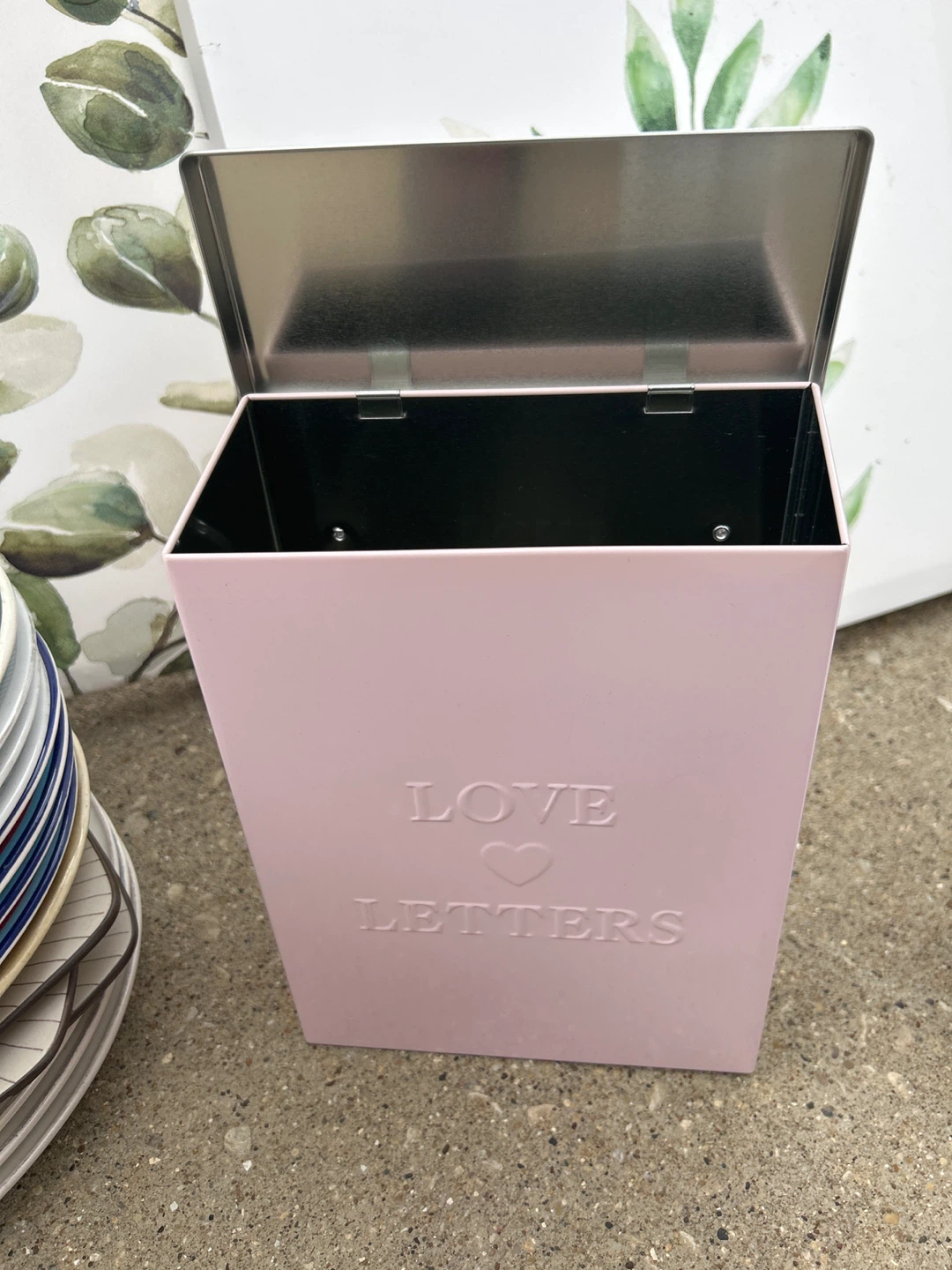 Pink "Love Letters" Tin Box