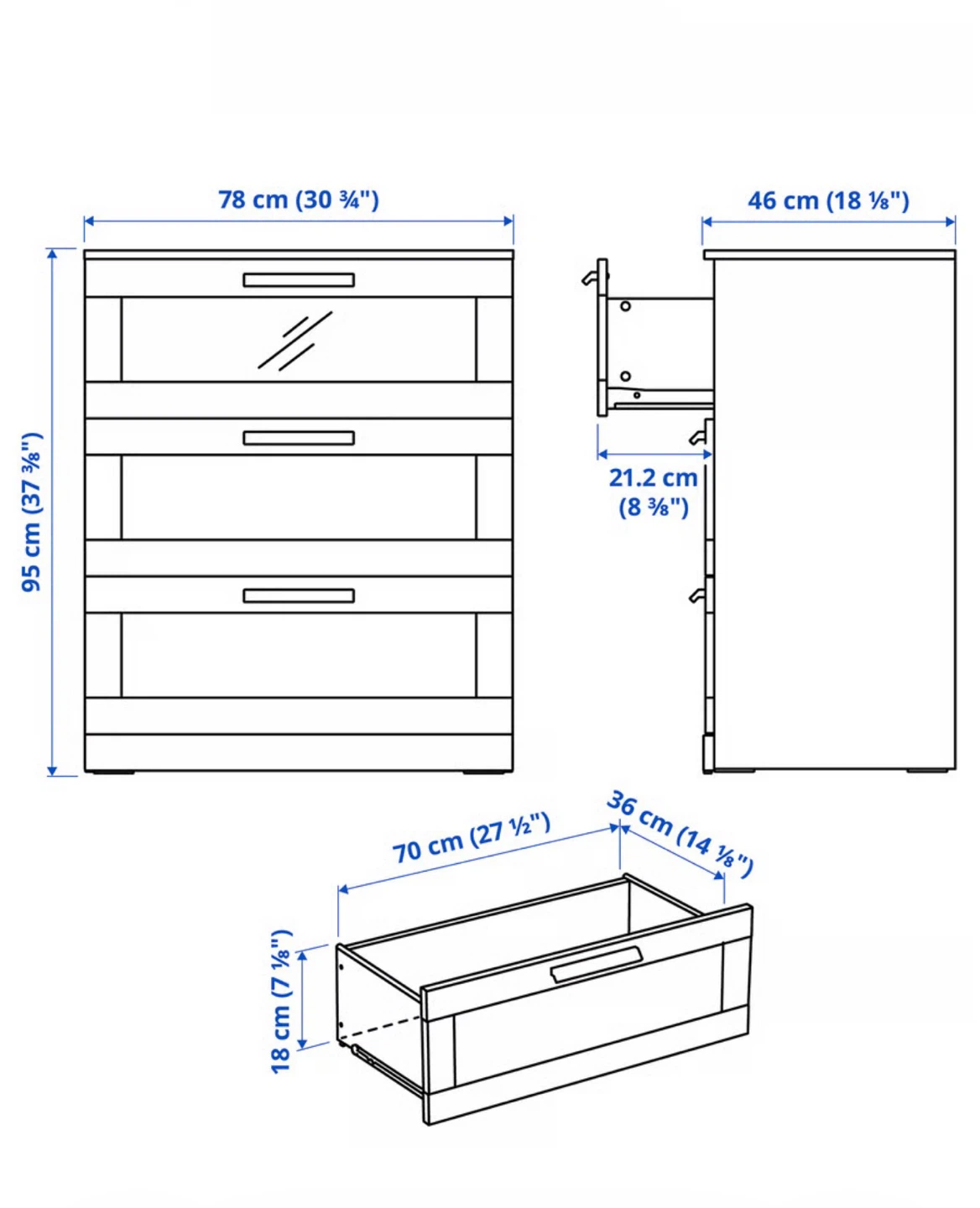 Delivery available for IKEA 3-Drawer Dresser - photo 3