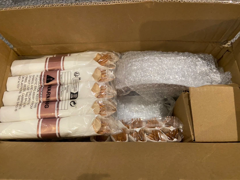 New 350 Piece Plastic Dinnerware Set Rose Gold - photo 5