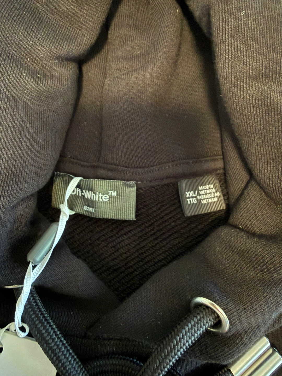 OFF-WHITE Exclusive Men's Oversize Fit Hoodie Black Size XXL - photo 4