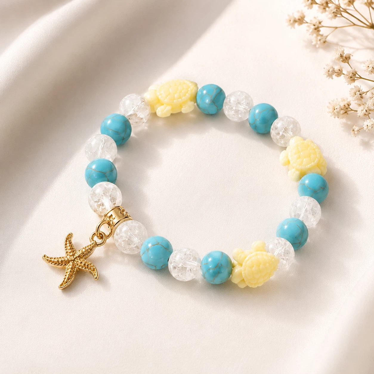 Handmade Blue Octopus Charm Bracelet - photo 2