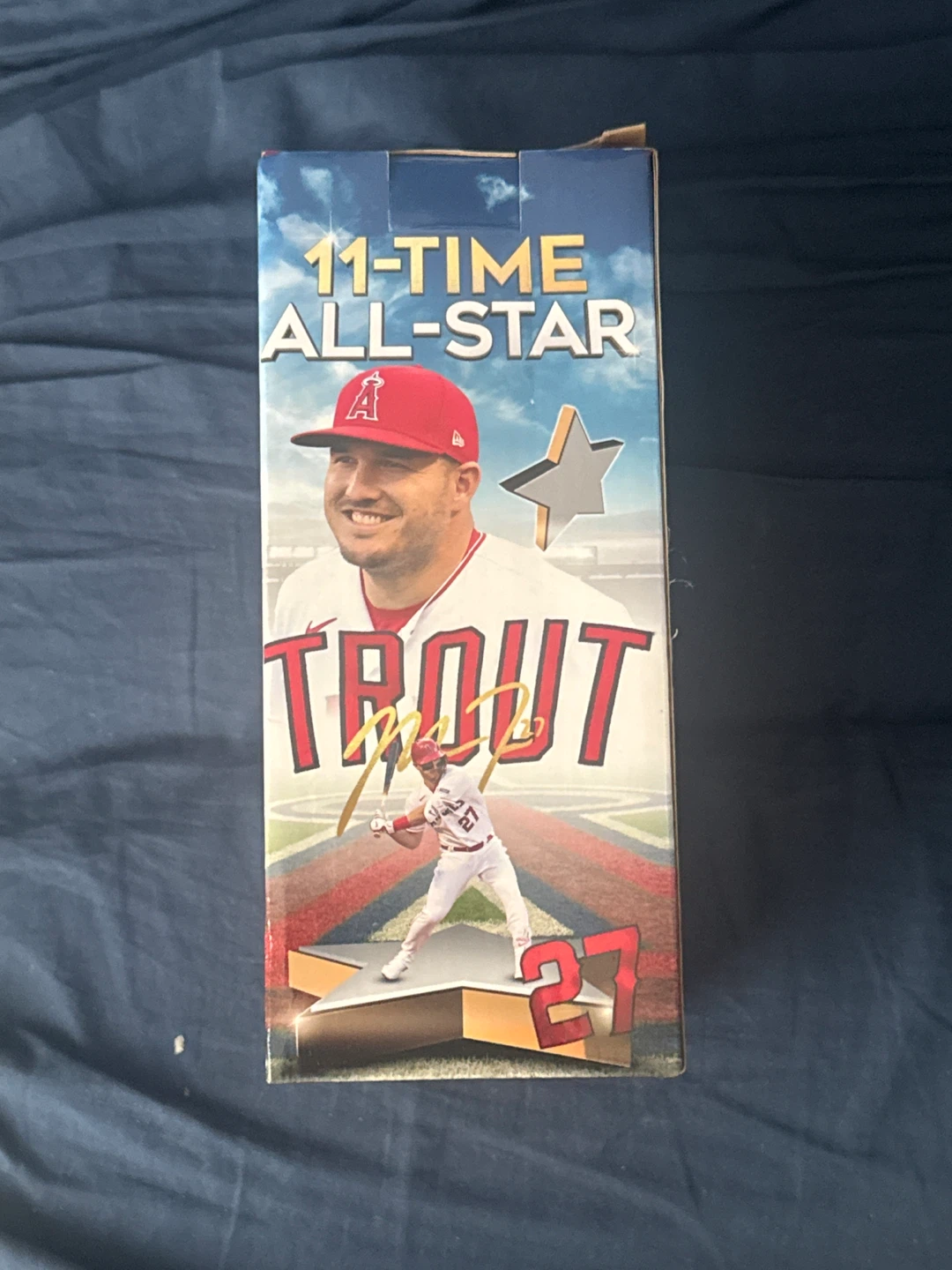 Mike Trout 27 Angels All-Star Game MVP Baseball Figurine - photo 2