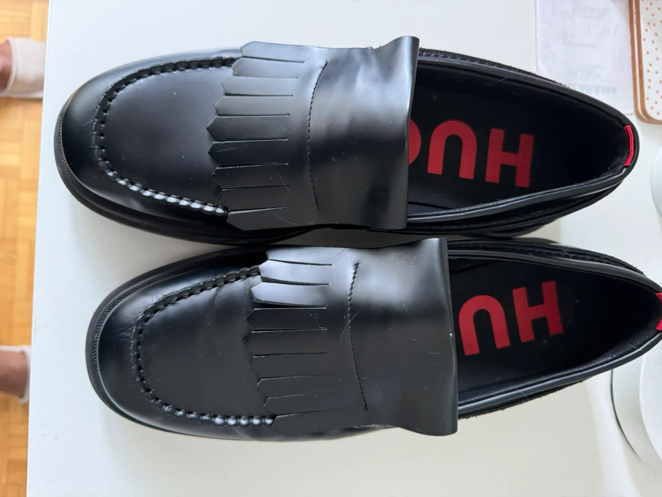 Hugo Boss Black Leather Loafers - photo 2