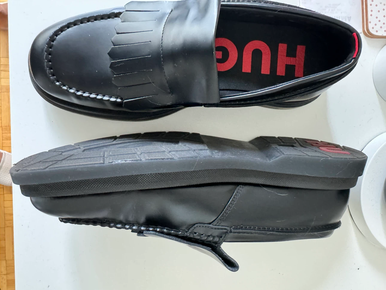 Hugo Boss Black Leather Loafers - photo 5