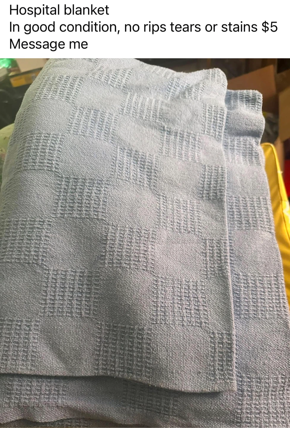 Light Blue Hospital Blanket