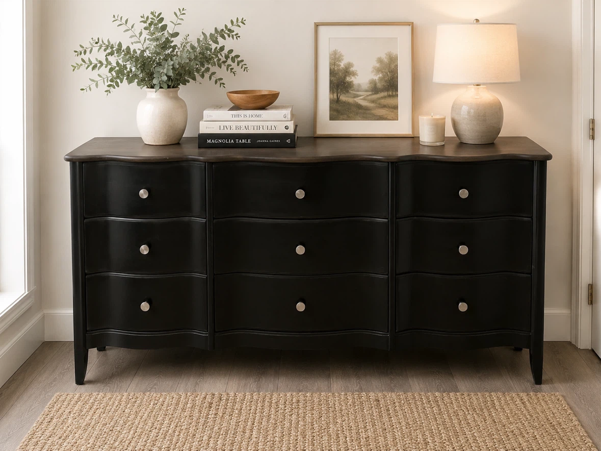 Vintage solid wood dresser