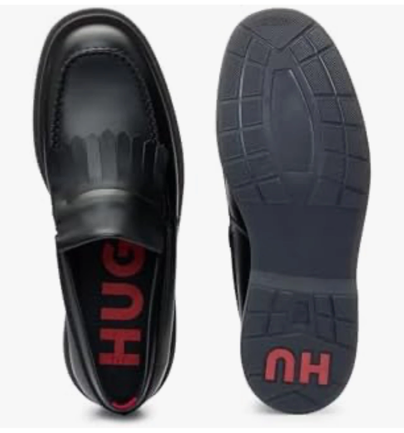 Hugo Boss Black Leather Loafers