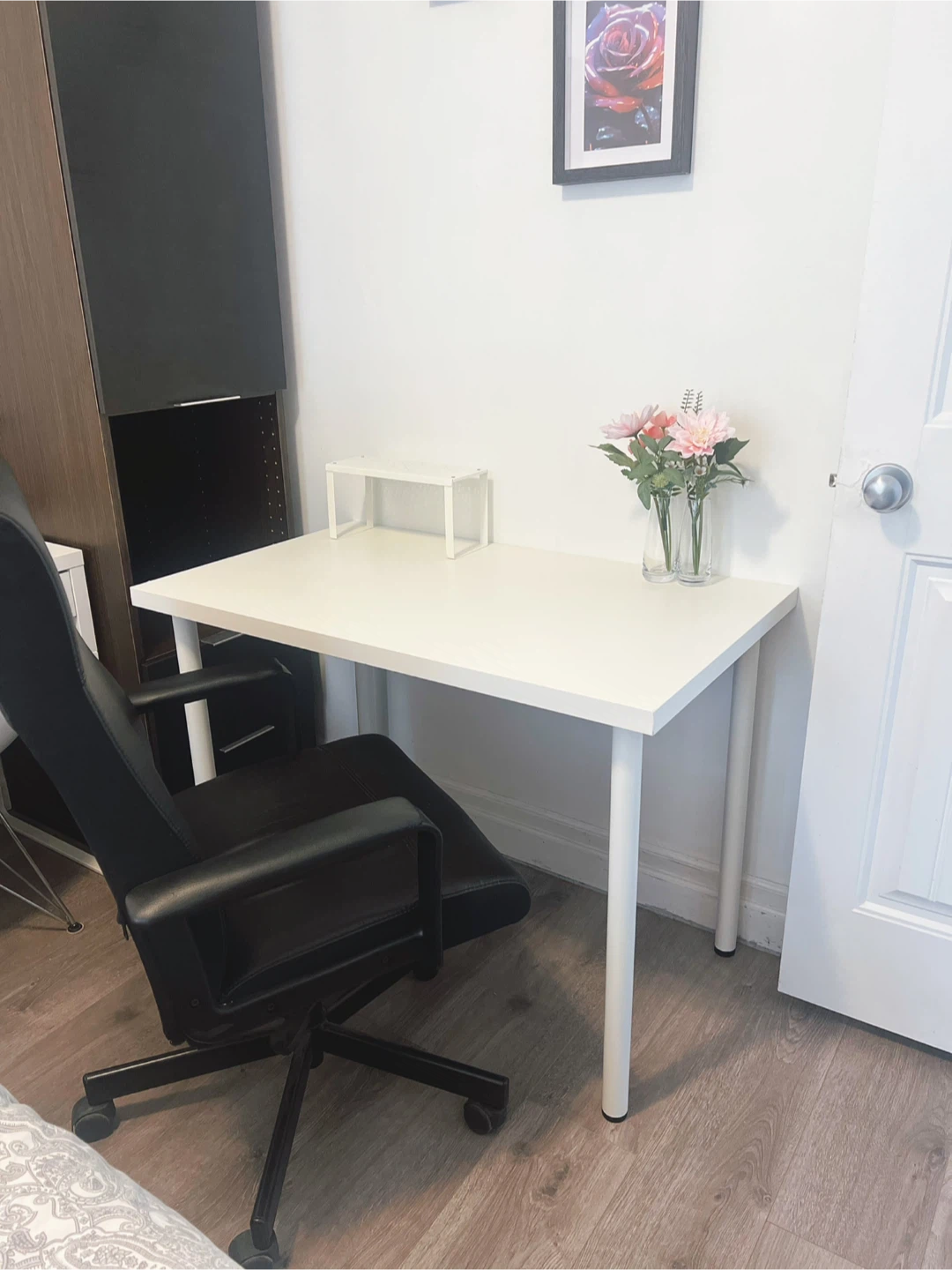 IKEA Desk and Black Office Chair,delivery available
