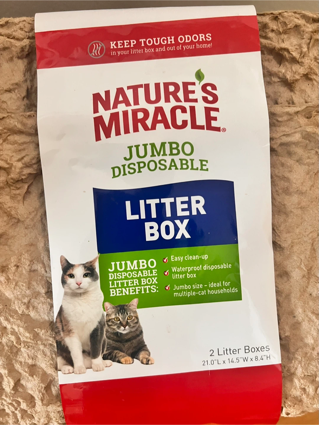 Nature's Miracle Jumbo Disposable Litter Box 2-Pack - photo 2