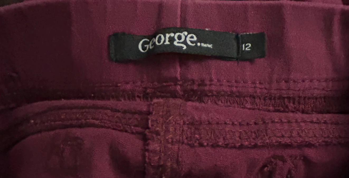George Girls Maroon Pants Kids size 12 - photo 3