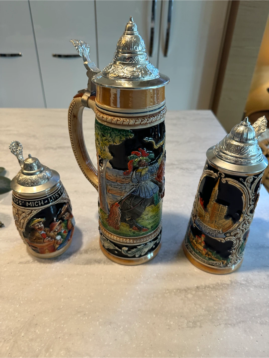 Set of 3 German Beer Steins