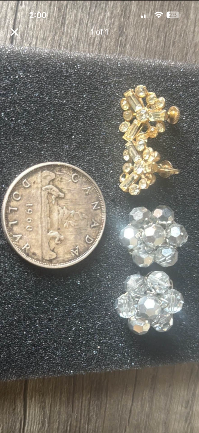 Vintage screw on and clip on earrings