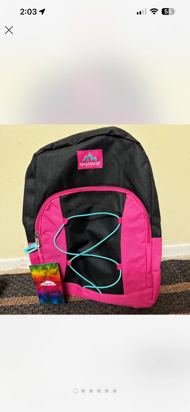 Trailmaker Backpack - Black and Pink