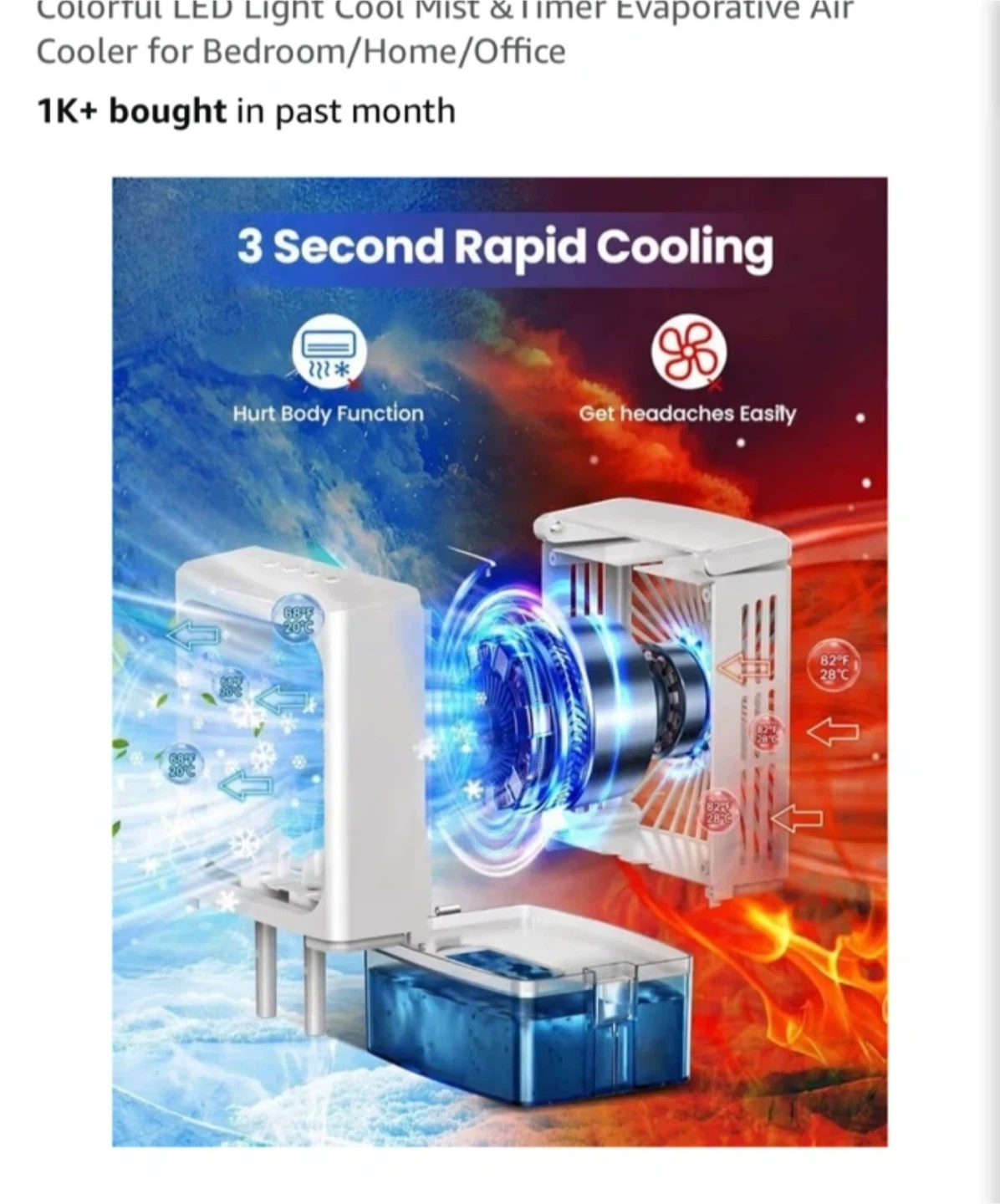 4-In-1 Mini Air Conditioner Cooler Fan - photo 3