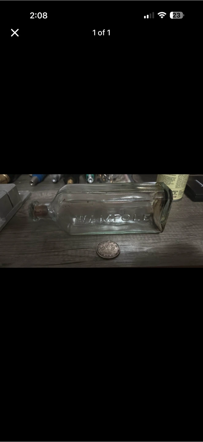 Walpole bottle with cork