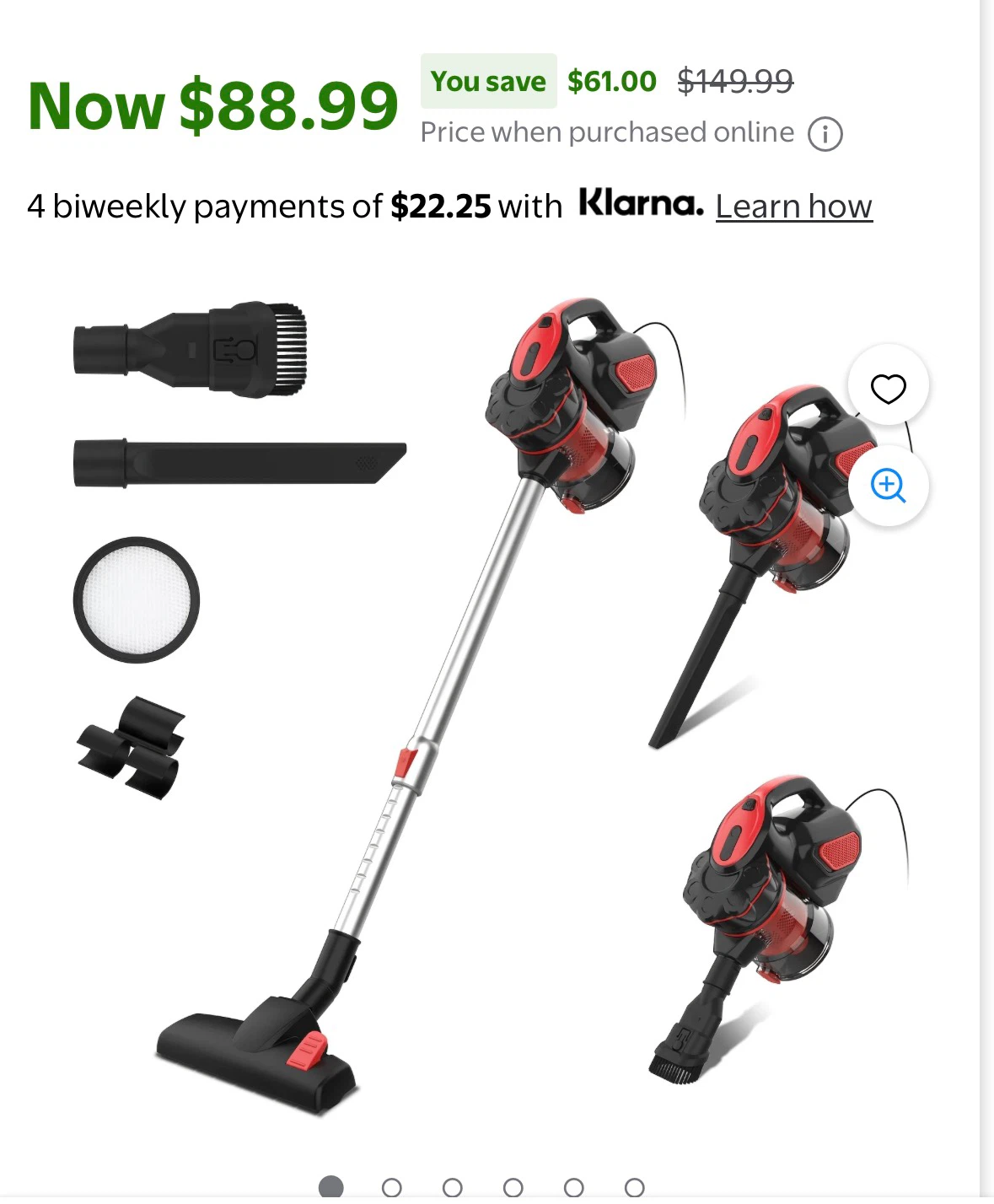INSE Corded Stick Vacuum – Powerful Suction
