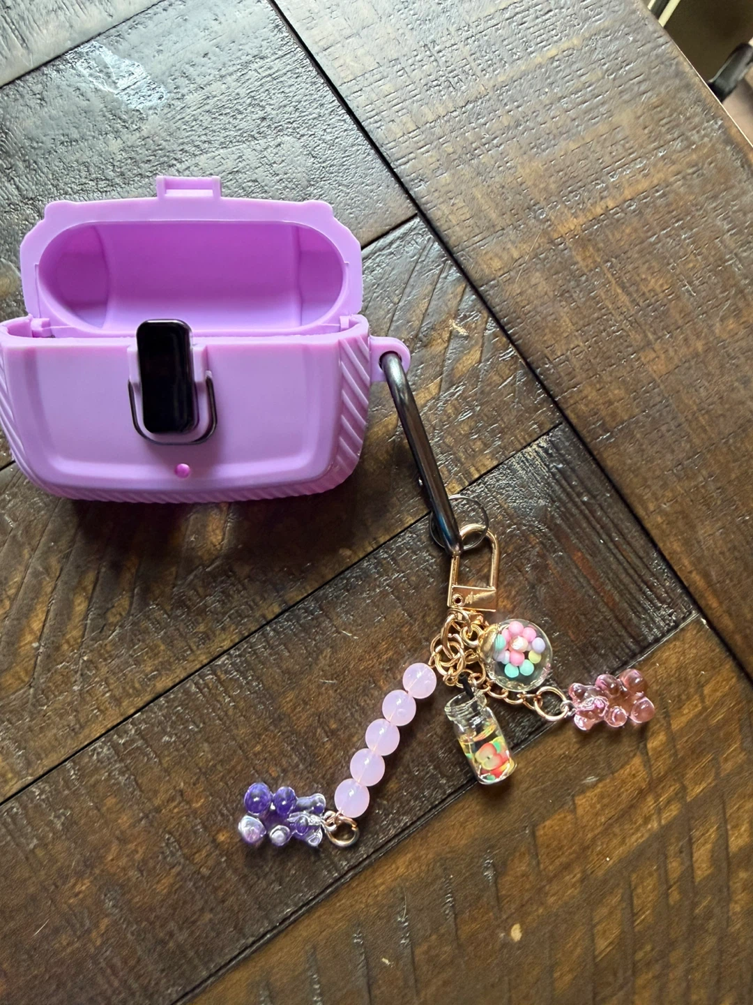 💜 Purple AirPod Pro Case with Charm!