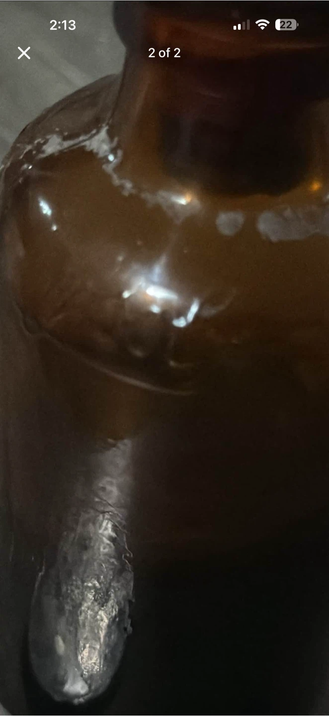 Lysol glass bottle with cork - photo 2