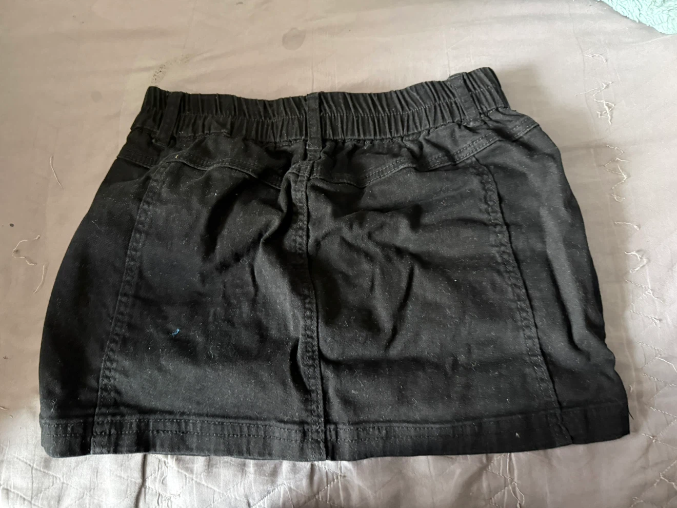 Black Cargo Mini Skirt - photo 2