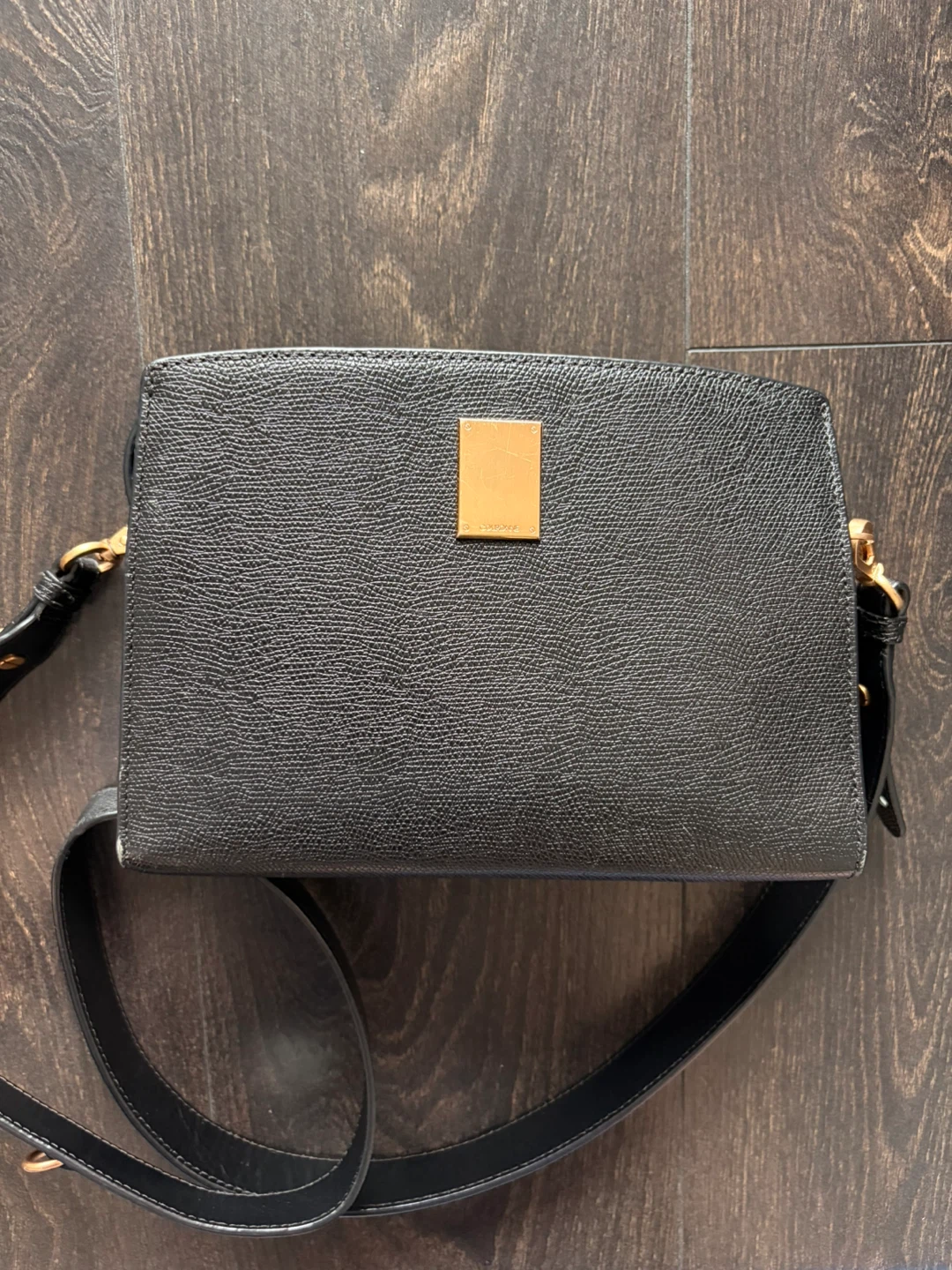 Korean Brand Black Leather Crossbody Bag - photo 5