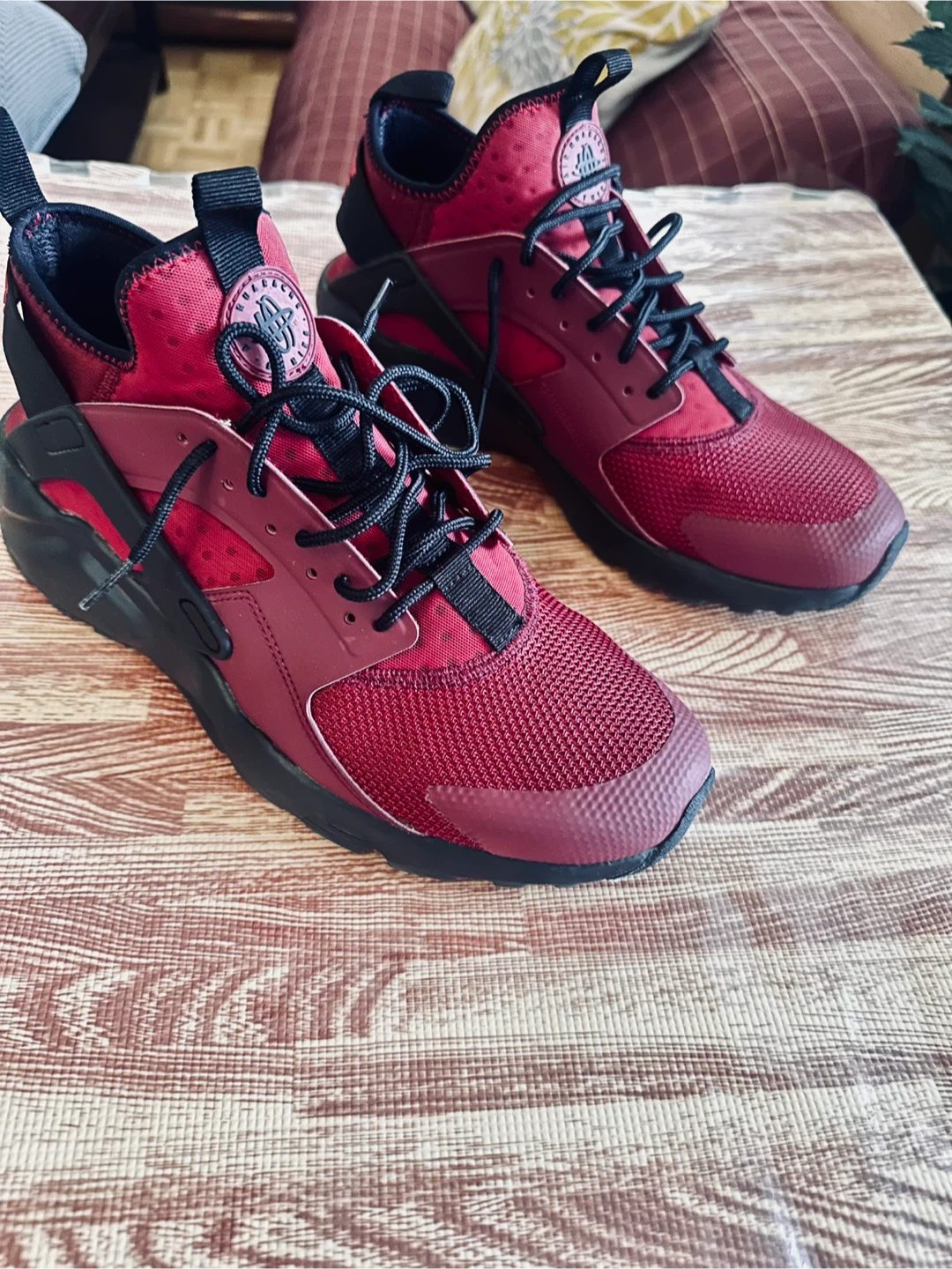 Nike Air Huarache Running Shoes - Burgundy/Black - Size 10.5 - photo 2