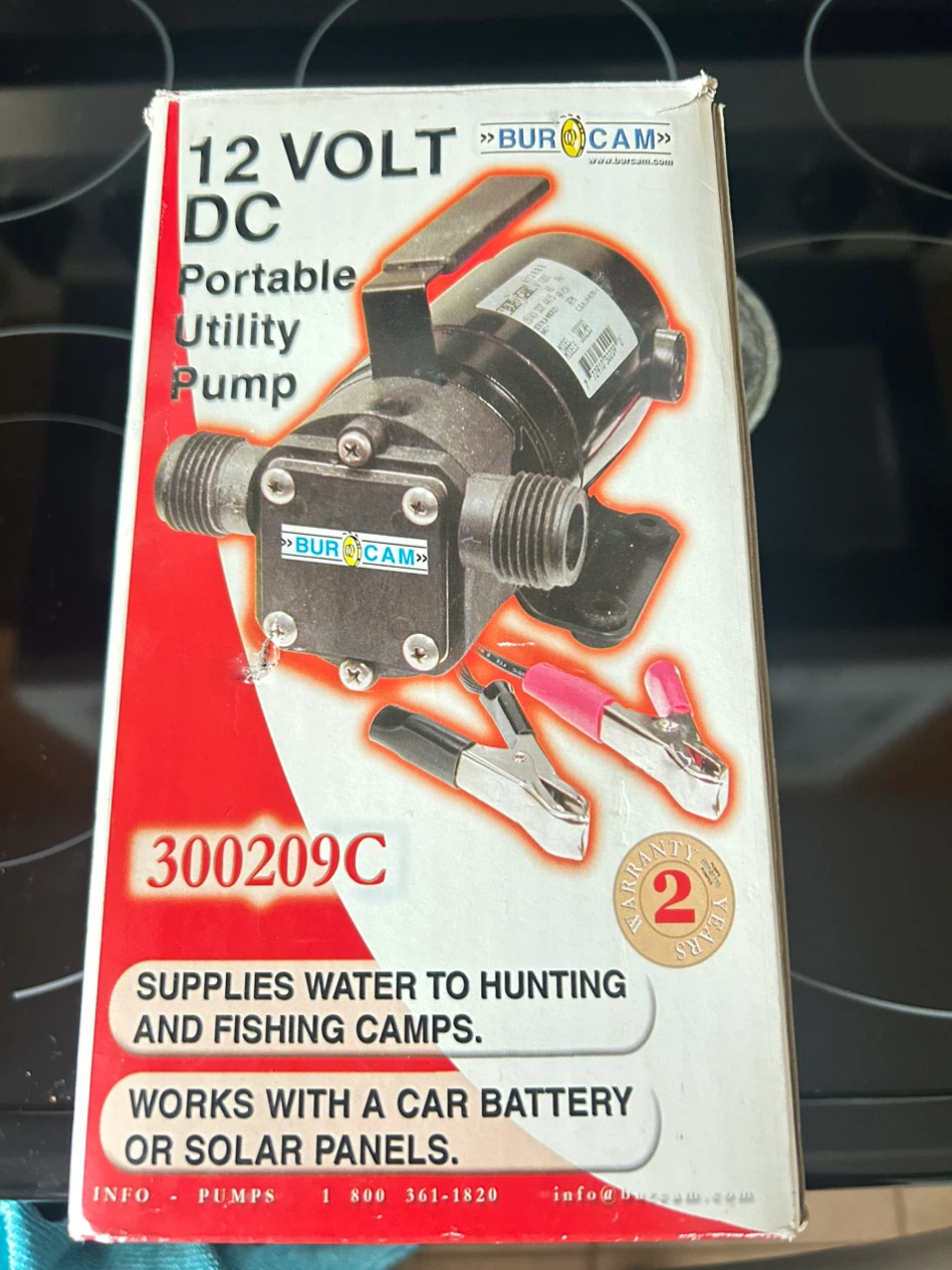 BURCAM 12 Volt DC Portable Utility Pump