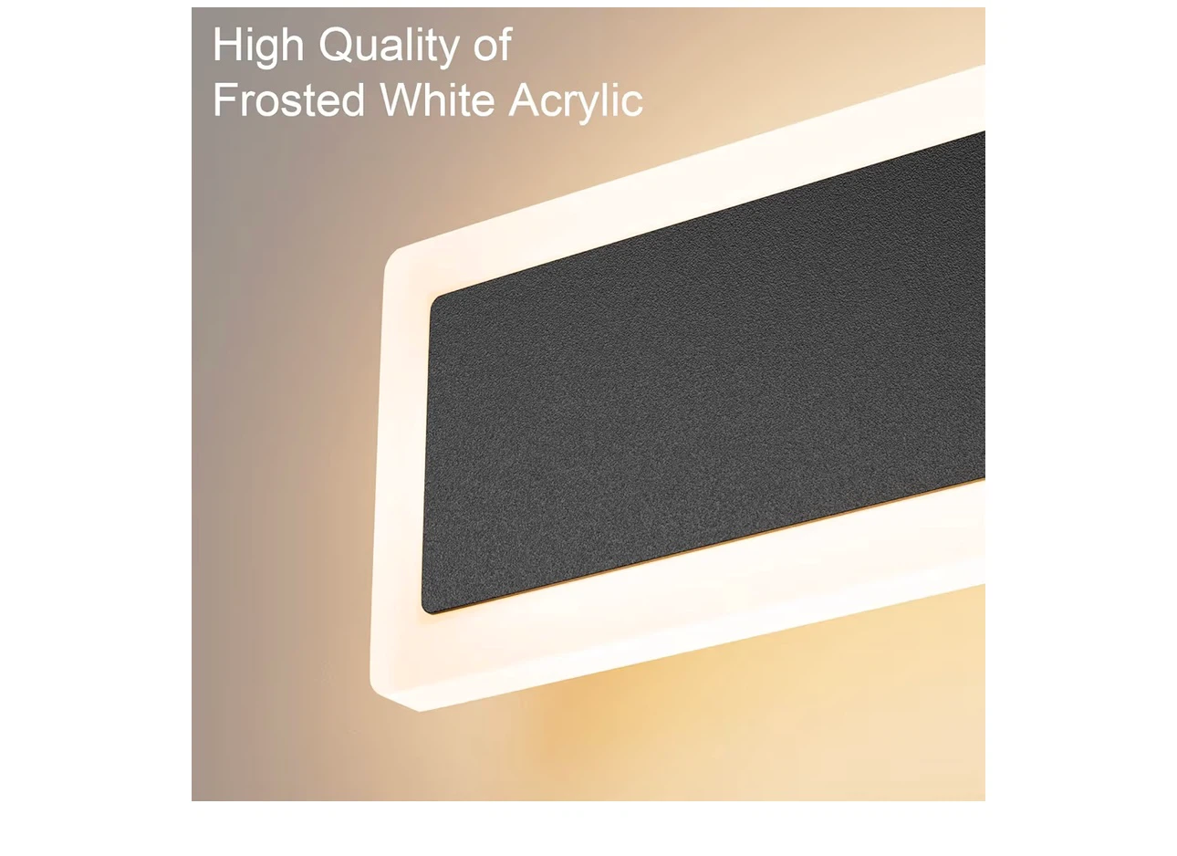 Modern LED Wall Sconce Light Fixture - Black, 39.4 inch - photo 3