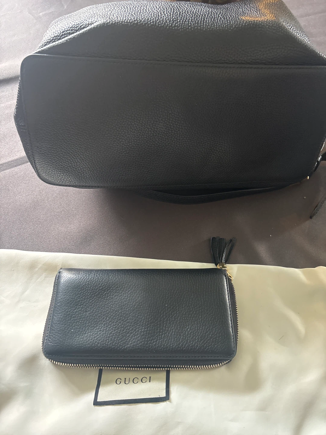 Gucci, black leather purse - photo 4