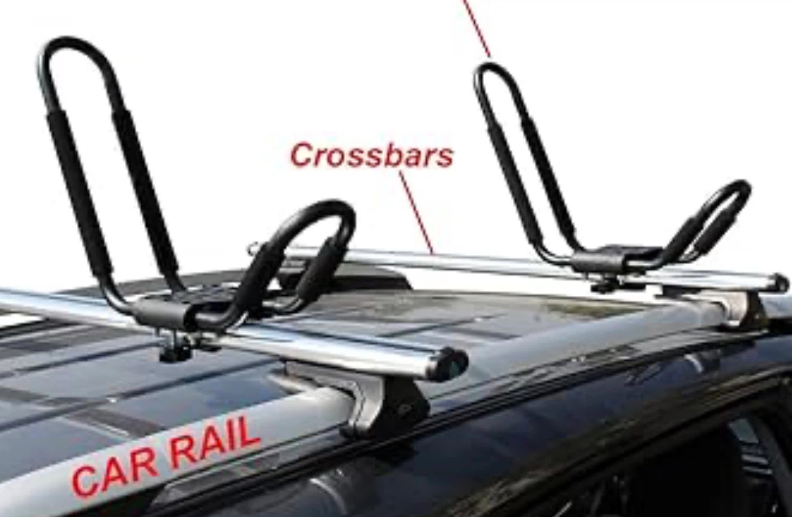 KOMSEPOR Adjustable 49" Roof Rack Cross Bars with Kayak Rack - photo 2