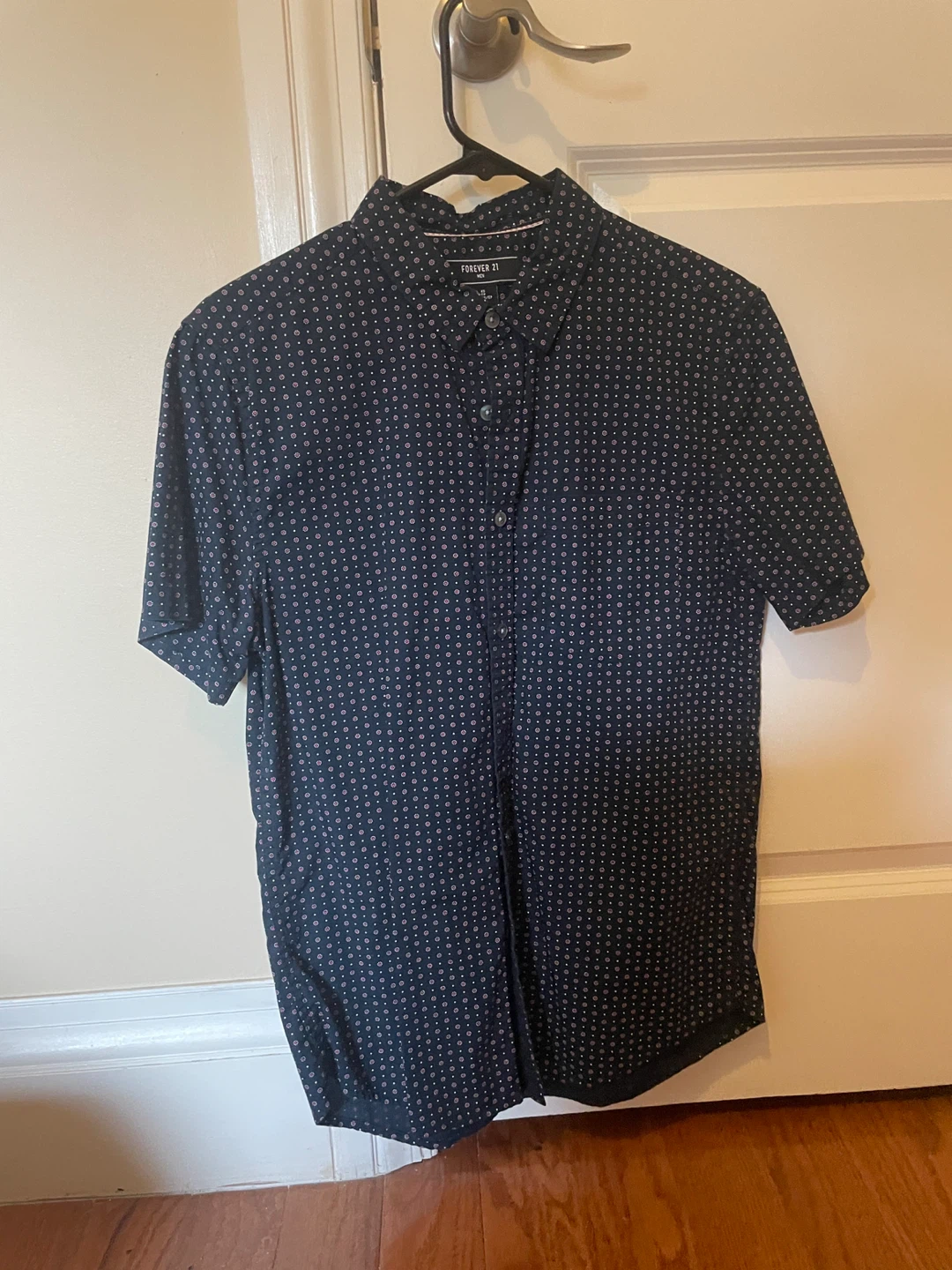Navy button down shirt