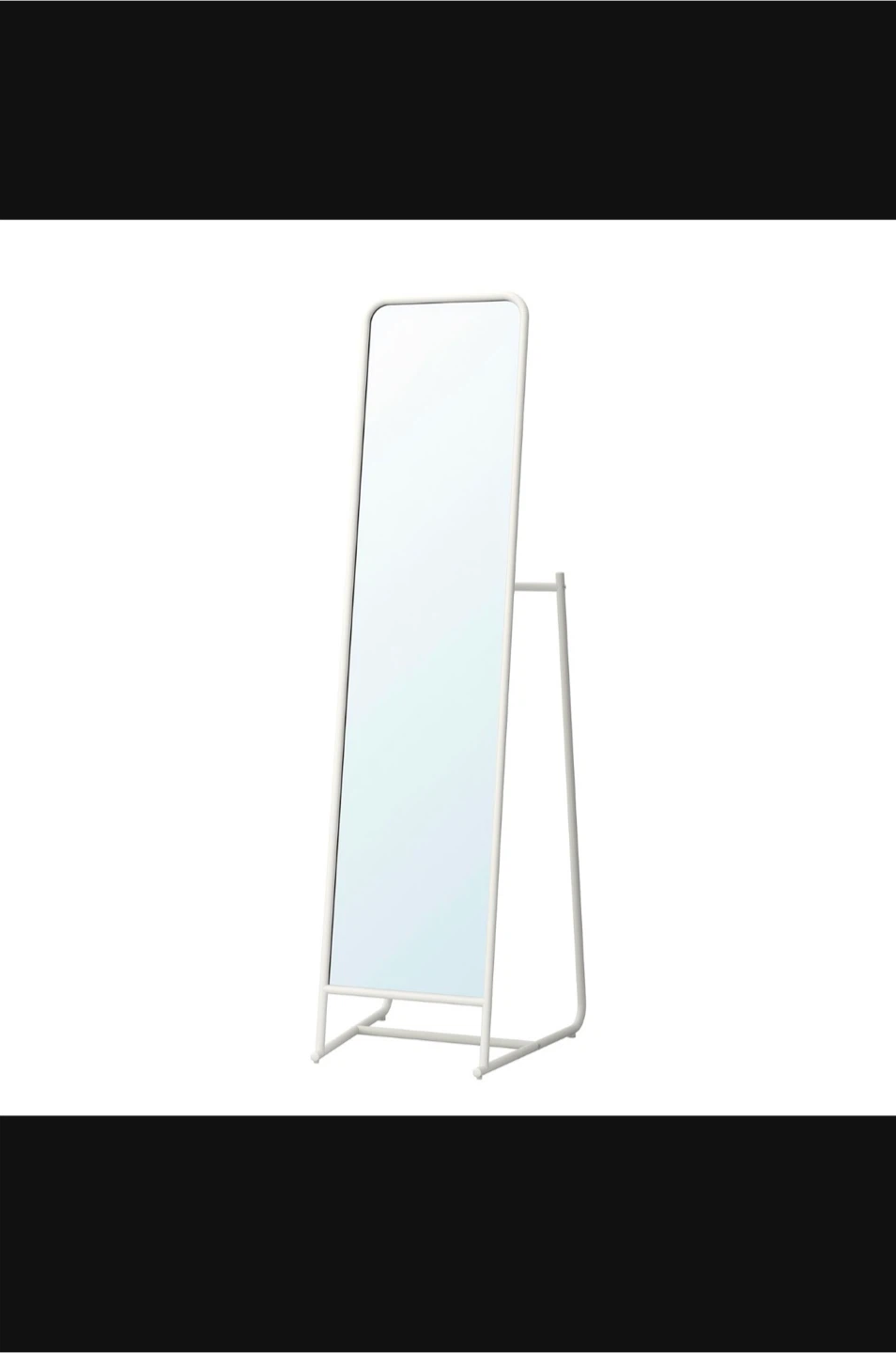IKEA White Full Length Mirror with Stand - photo 5