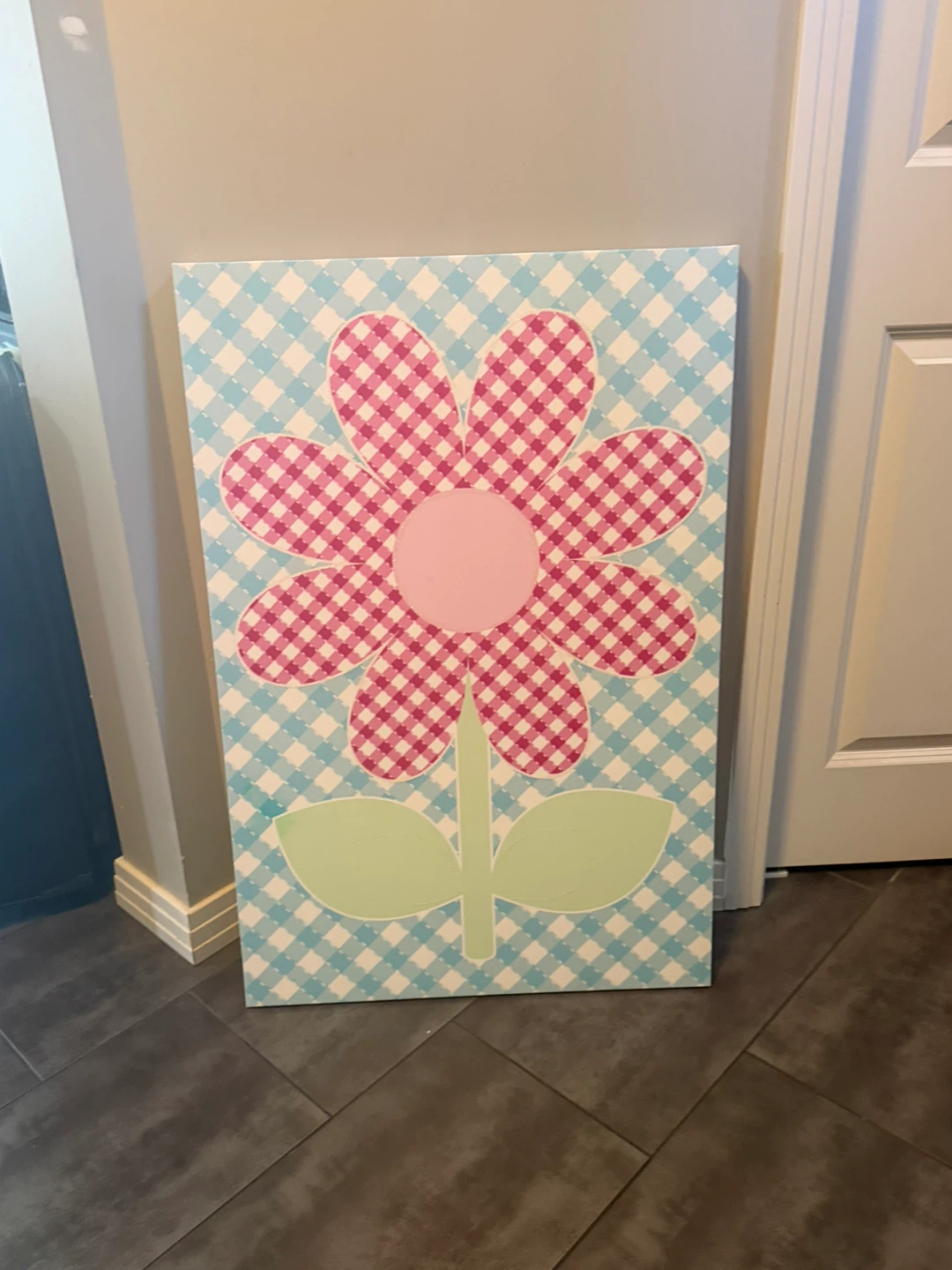 Canvas Wall Art with Flower Design